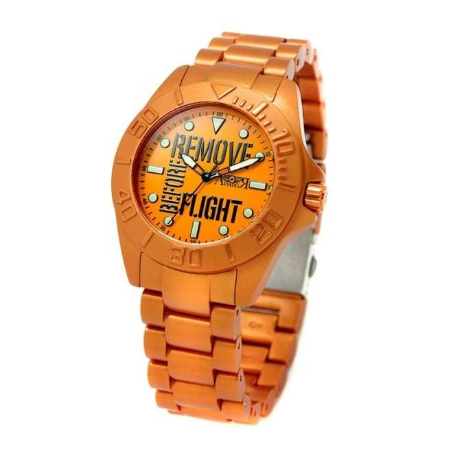 Aviator orologio Rimuovere prima del volo giovane AV-1124 unisex arancione pilot watch