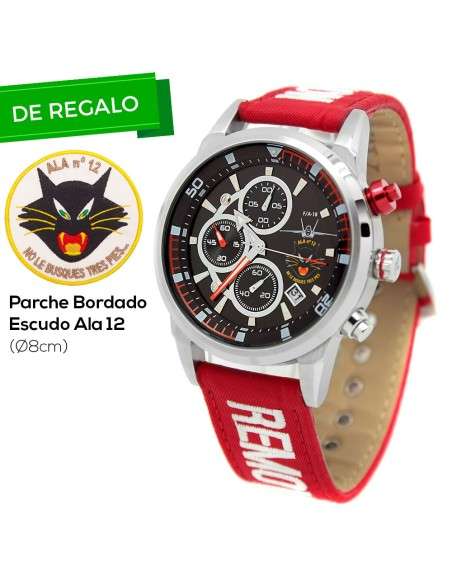 RBF AVIATOR Watch AV-1060-1 Special Edition WING 12 + Embroidered Shield Patch WING 12