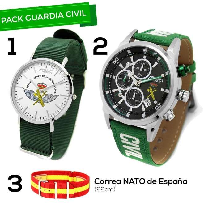 Guardia Civil RBF Orologio + Emblema Orologio + cinturino Spagna