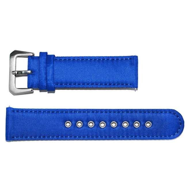 Smooth Blue AVIATOR Strap in Nylon and Leather 22mm AVC-010L