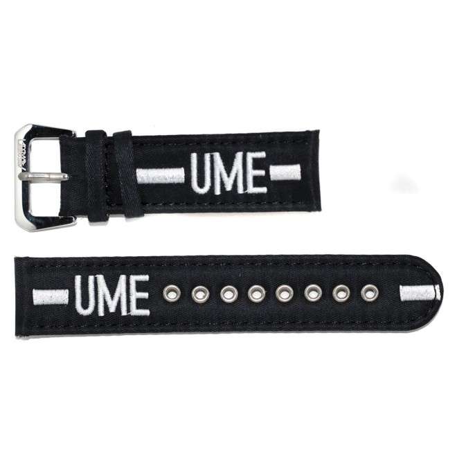 Black UME AVIATOR Strap in Nylon and Leather 22mm
