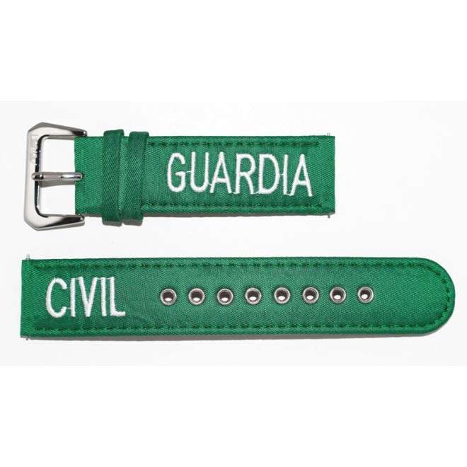 Cinturino in tessuto Civil Guard verde 22mm AVC-014-GC