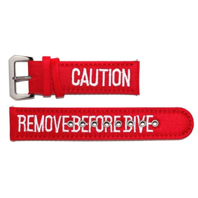 Cinturino AVIATORE rosso RBD in Nylon e Pelle 22mm AVC-012QR-RBD