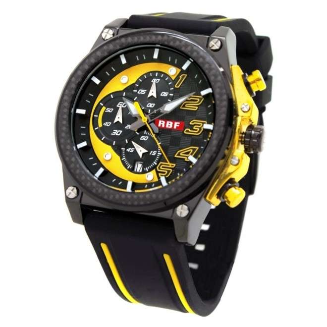 Buy ▷ RBF Chronograph RBF-1020 black watch with Silicone strap