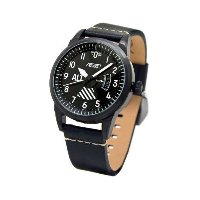 Buy Aviador New Altimeter Watch AV-1246 with Black Leather