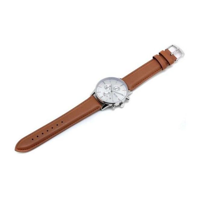 Buy copy of 22mm Vintage Brown Leather Topstitched Aviador Strap